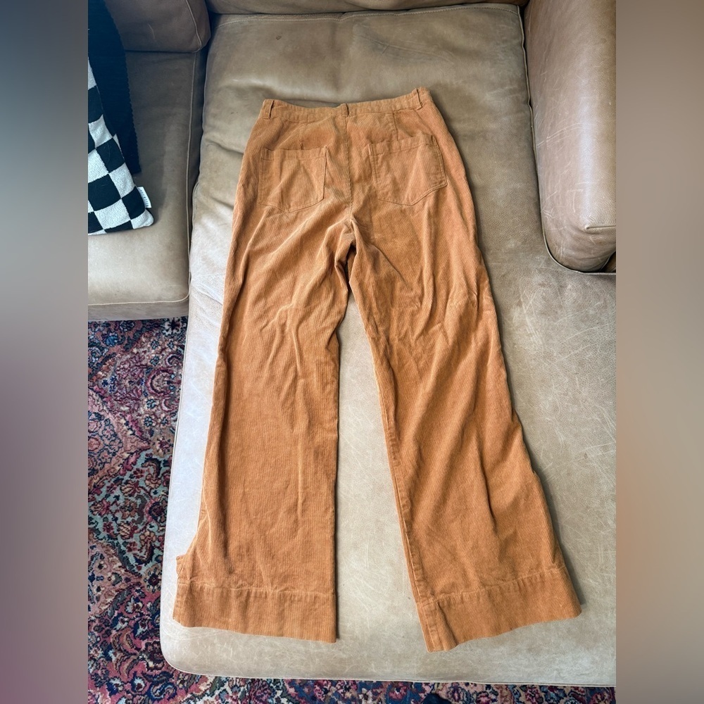 GB Orange Flare Corduroy Pants 100% Cotton 70s Hippie Women’s Size 11 - Picture 8 of 9